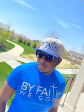 Load image into Gallery viewer, ByFaithWeGood Blue Hat
